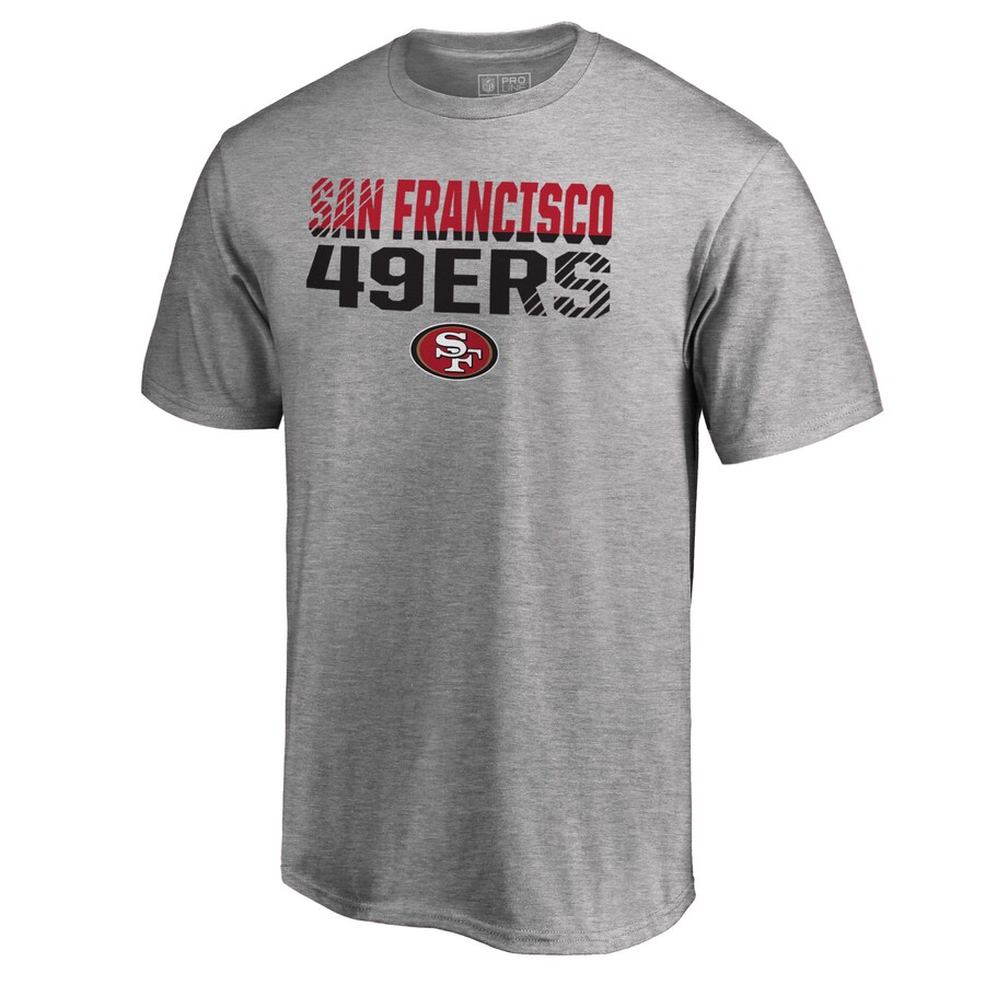 Men's San Francisco 49ers Ash Iconic Collection Fade Out T-Shirt - ujerseystore