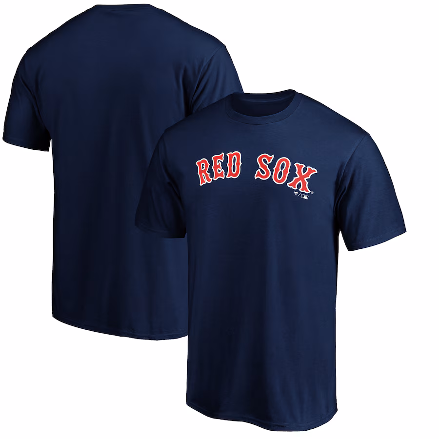 Men's Boston Red Sox Navy Official Wordmark Team T-Shirt - ujerseystore