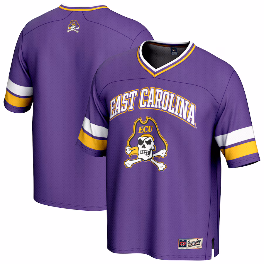 Youth GameDay Greats Purple ECU Pirates Spirit Football Jersey - ujerseystore