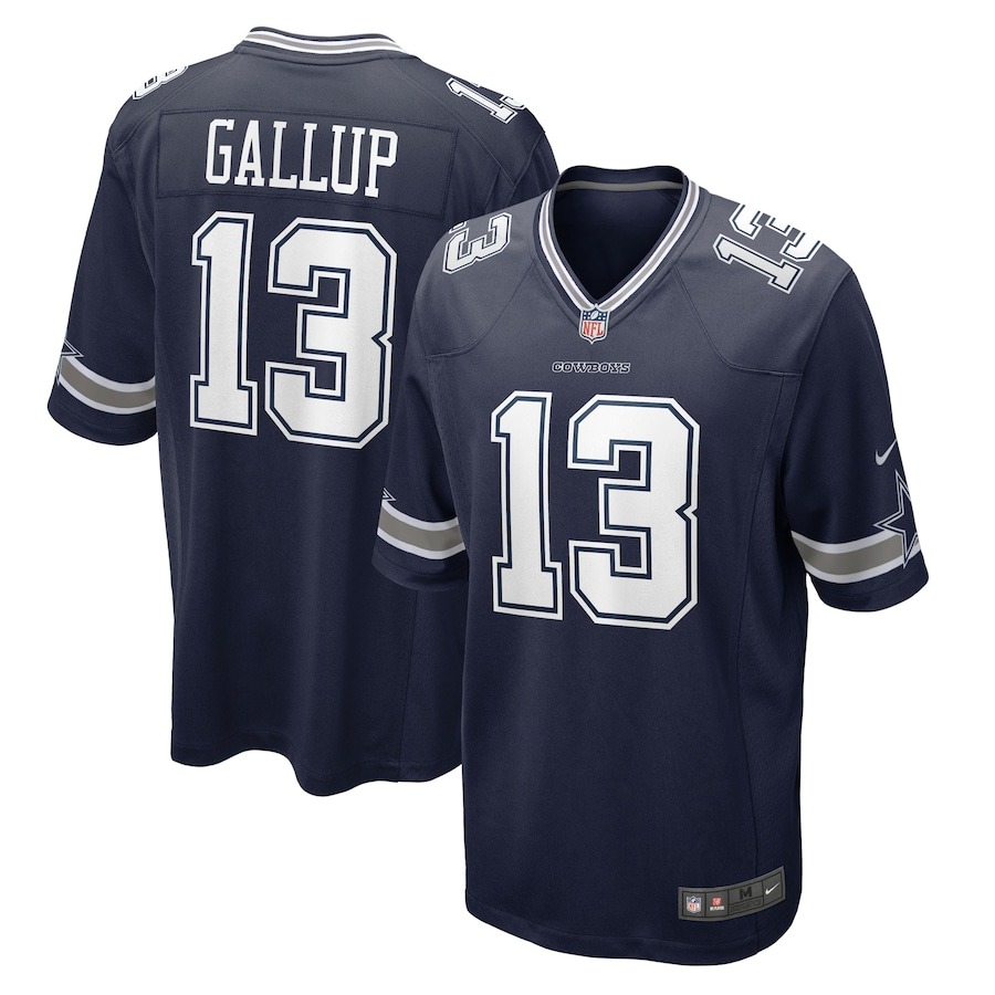Men's Dallas Cowboys Michael Gallup Nike Navy  Game Jersey - ujerseystore