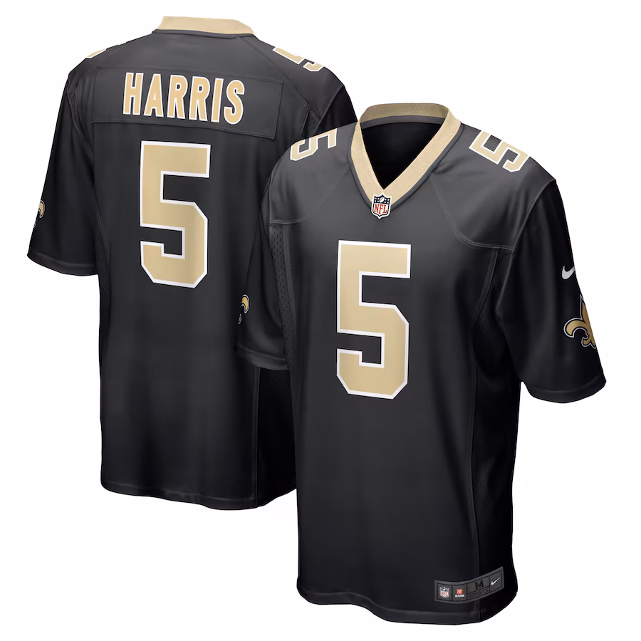 Men's New Orleans Saints Will Harris Nike Black Game Jersey - ujerseystore