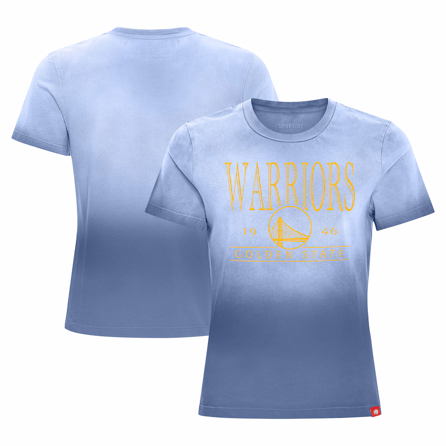 Women's Golden State Warriors Sportiqe Royal Arcadia Sun-Dipped T-Shirt - ujerseystore