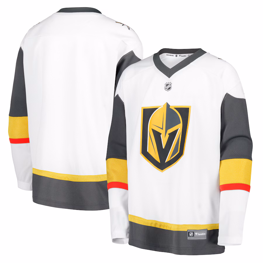 Youth Vegas Golden Knights Fanatics White Away Replica Blank Jersey - ujerseystore