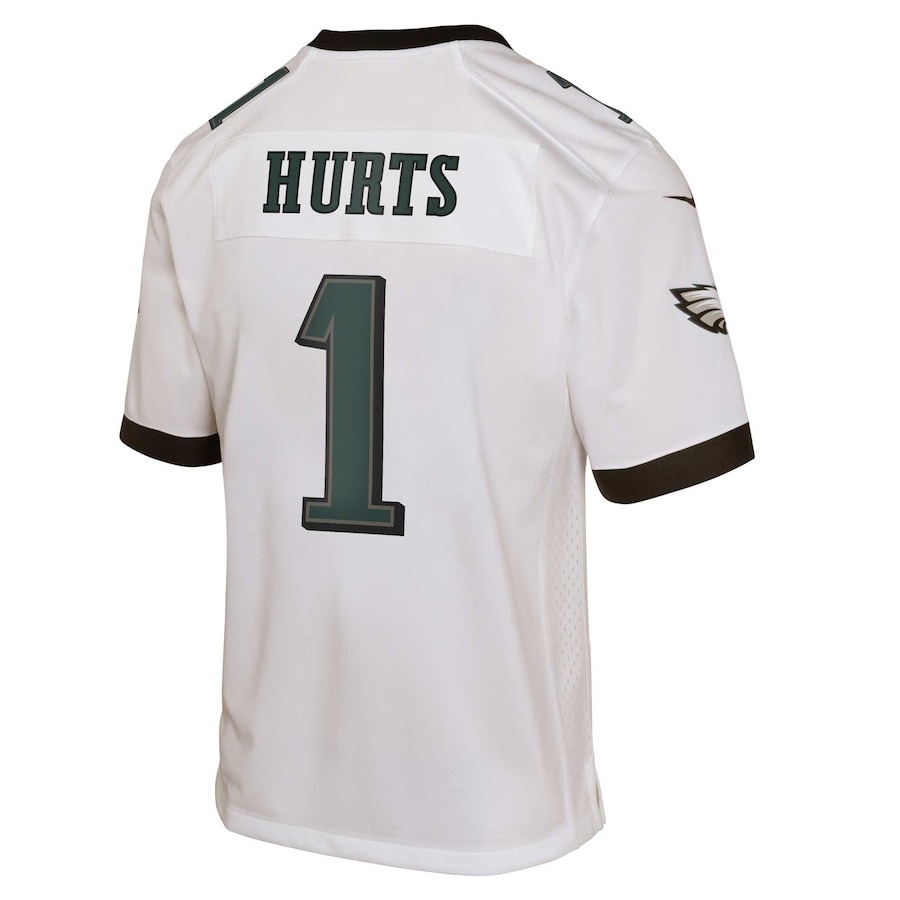 Youth Philadelphia Eagles Jalen Hurts Nike White Game Jersey - ujerseystore