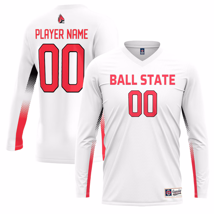 Ball State Cardinals GameDay Greats Youth NIL Lightweight Volleyball Jersey - White - ujerseystore