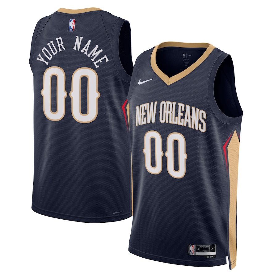 Unisex New Orleans Pelicans Nike Navy 2022/23 Swingman Custom Jersey - Icon Edition - ujerseystore