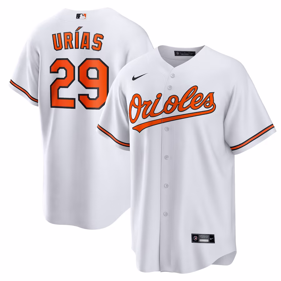 Men's Baltimore Orioles Ramón Urías Nike White Home  Replica Player Jersey - ujerseystore
