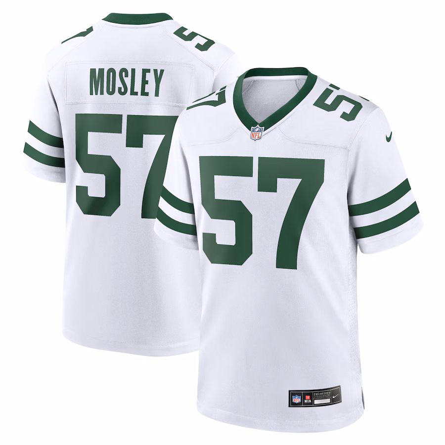 Men's New York Jets C.J. Mosley Nike White Legacy Player Game Jersey - ujerseystore