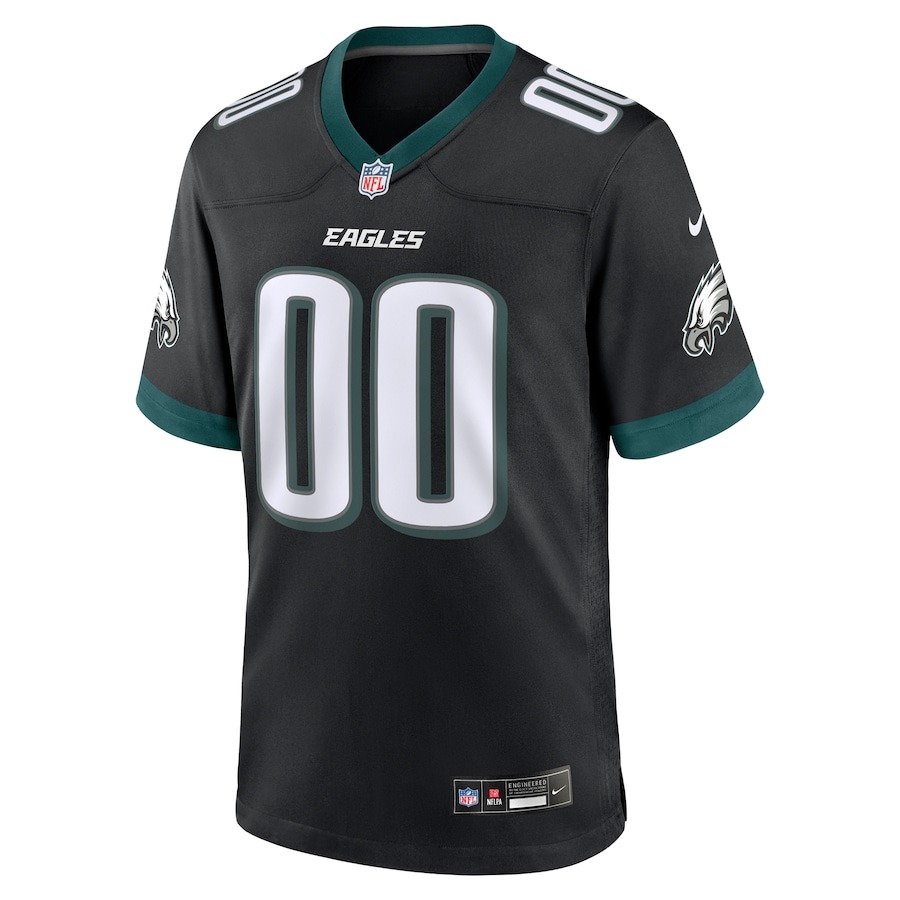 Men's Philadelphia Eagles Nike Black Alternate Custom Game Jersey - ujerseystore
