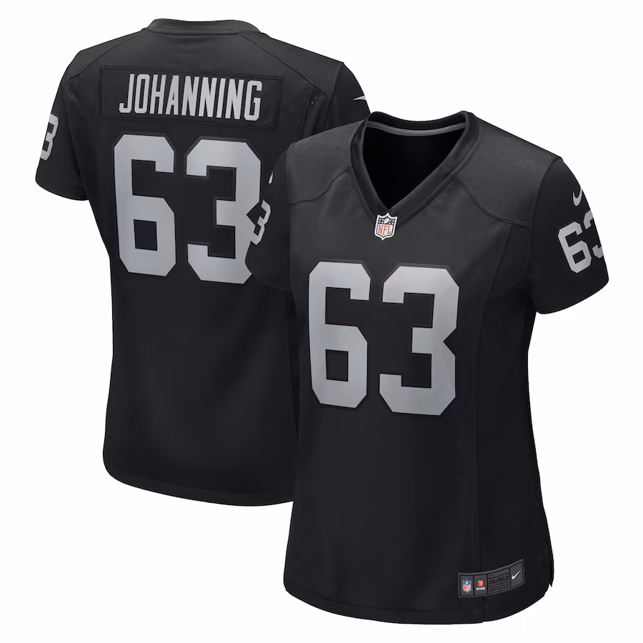 Women's Las Vegas Raiders Jake Johanning Nike Black Game Jersey - ujerseystore
