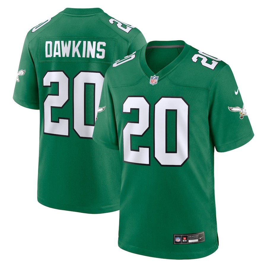 Men's Philadelphia Eagles Brian Dawkins Nike Kelly Green Alternate Retired Player Game Jersey - ujerseystore