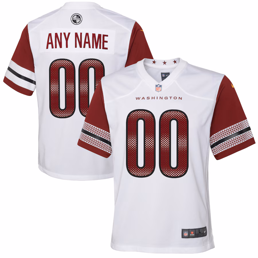 Youth Washington Commanders Nike White Game Custom Player Jersey - ujerseystore