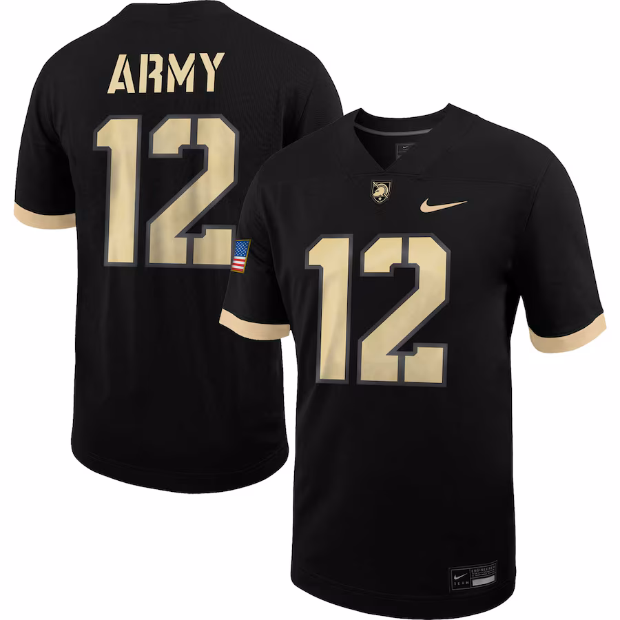 #12 Army Black Knights Nike Untouchable Football Jersey - Black - ujerseystore