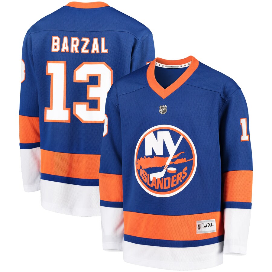 Youth New York Islanders Mathew Barzal Royal Home Player Replica Jersey - ujerseystore