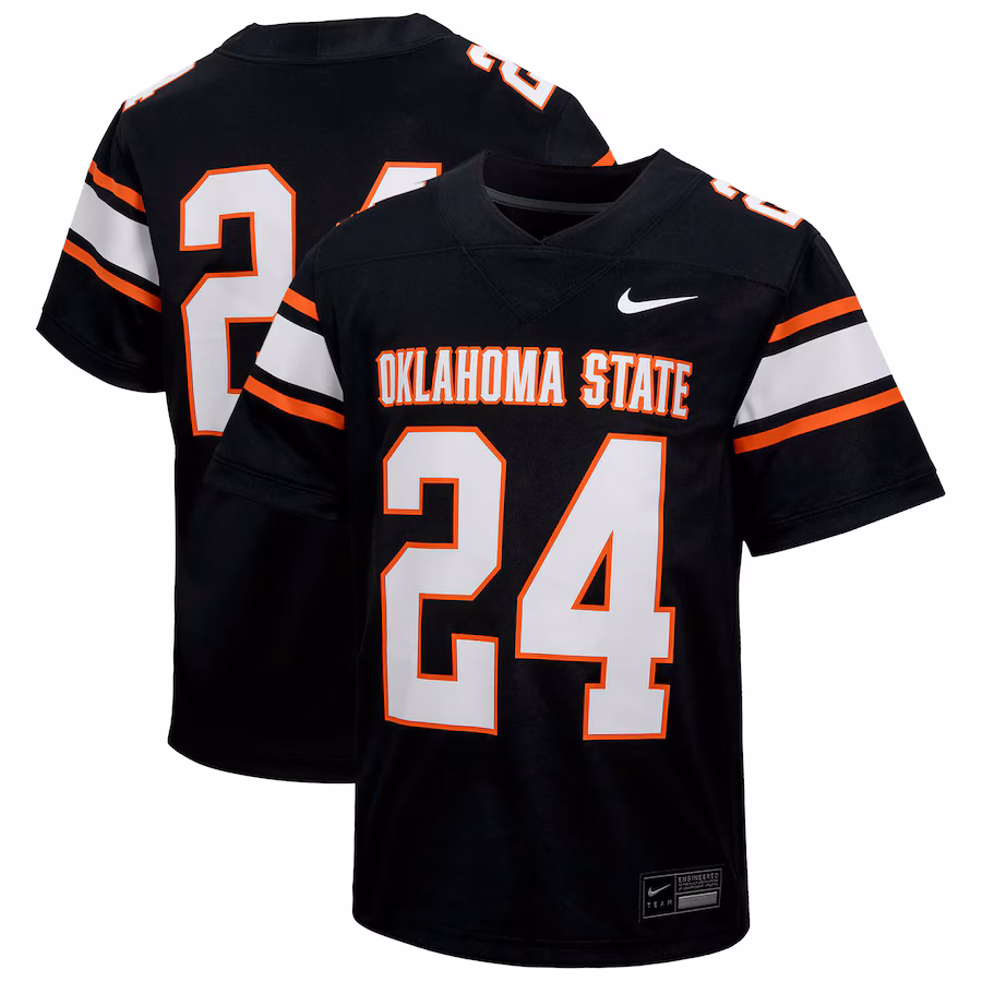Youth Nike #24 Black Oklahoma State Cowboys Untouchable Football Jersey - ujerseystore