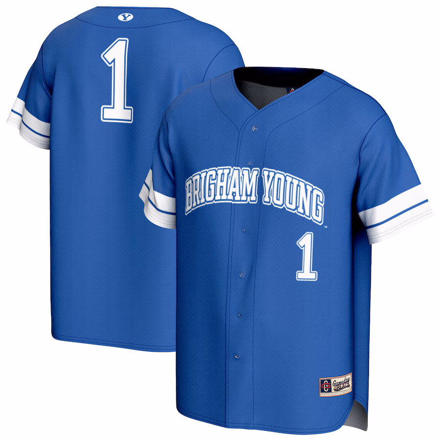 Unisex GameDay Greats #1 Royal BYU Cougars Lightweight Collegiate Baseball Fashion Jersey - ujerseystore