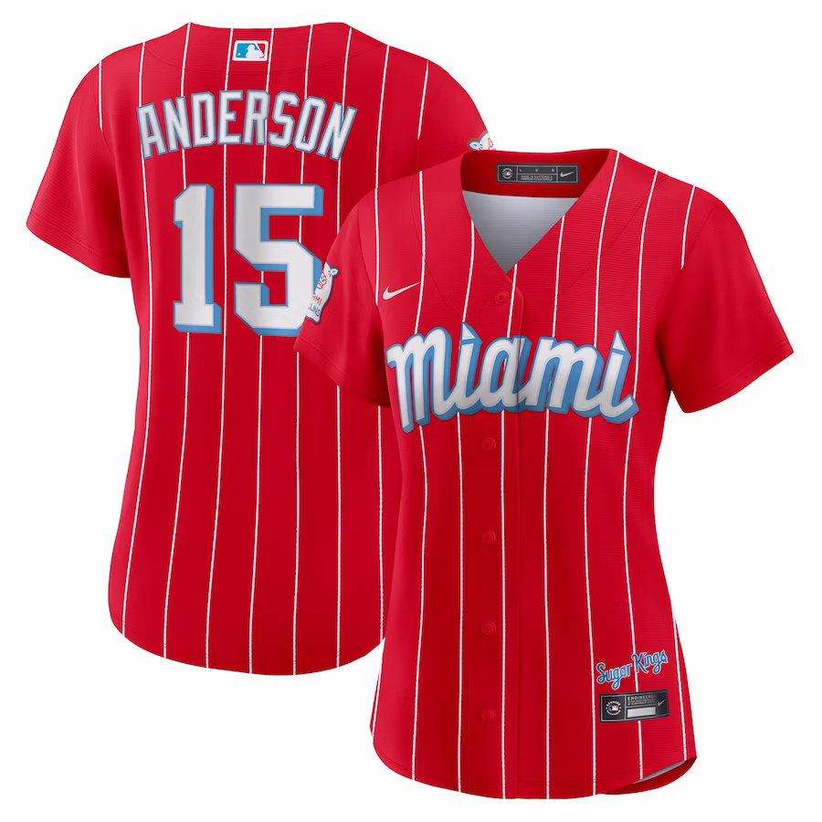 Women's Miami Marlins Brian Anderson Nike Red City Connect Replica Player Jersey - ujerseystore