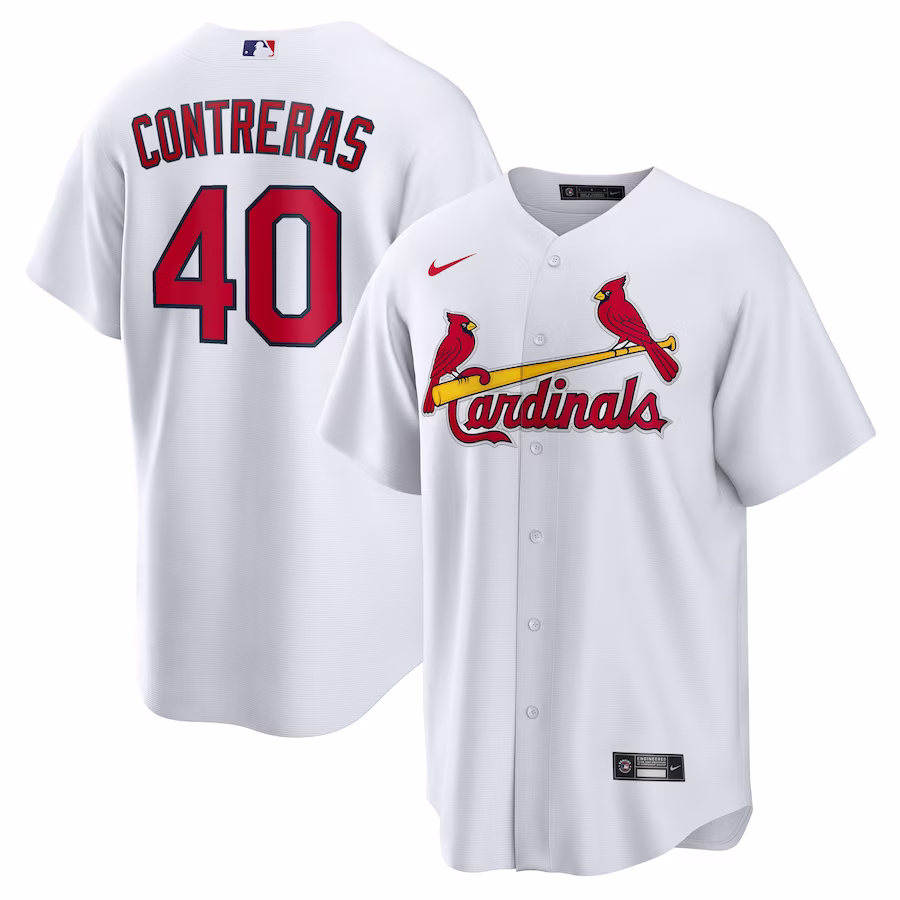 Men's St. Louis Cardinals Willson Contreras Nike White Home Official Replica Player Jersey - ujerseystore