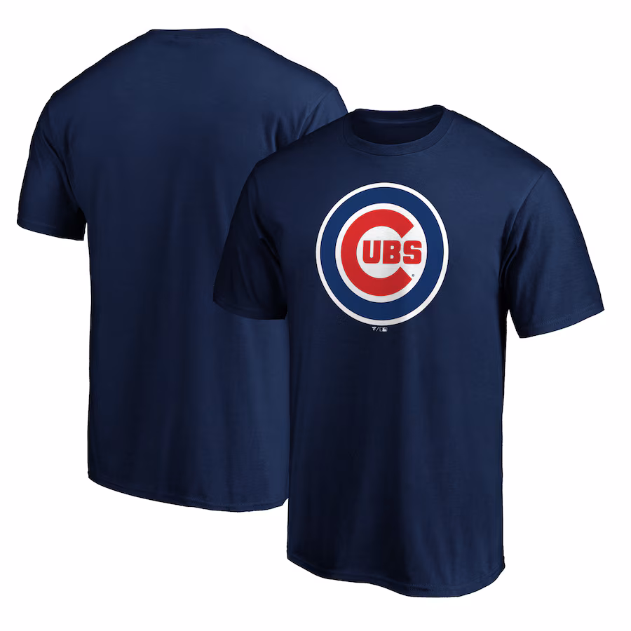 Men's Chicago Cubs Navy Official Team Logo T-Shirt - ujerseystore