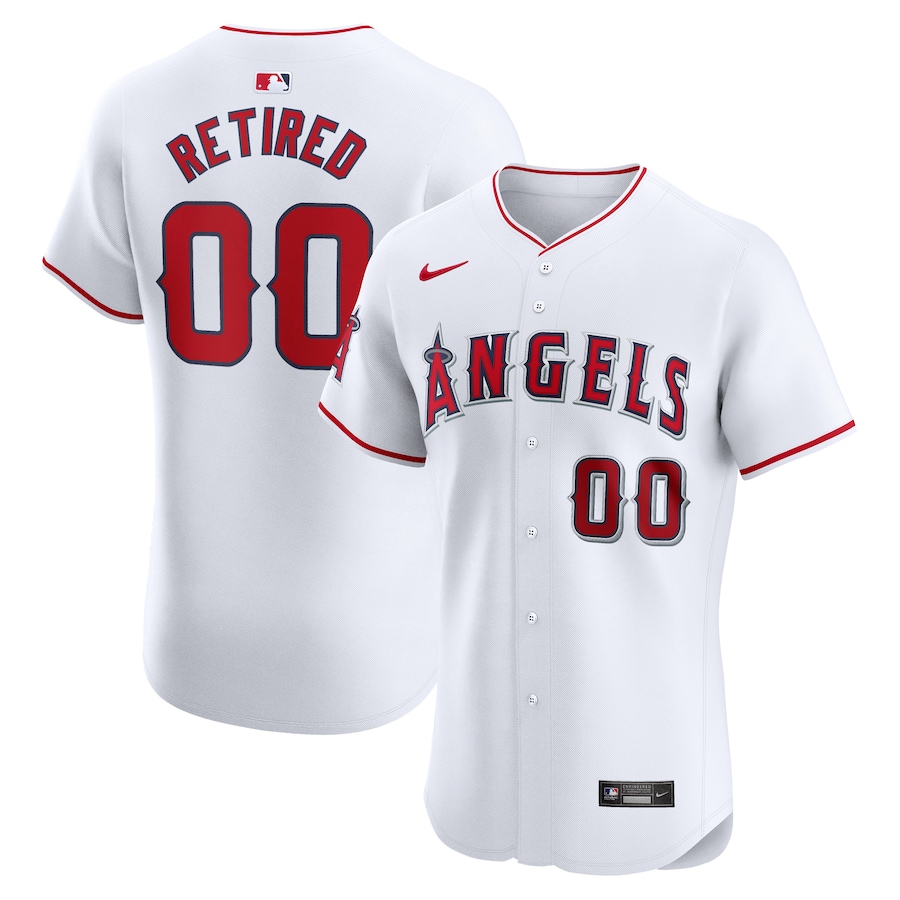 Men's Los Angeles Angels Nike White Home Elite Pick-A-Player Retired Roster Jersey - ujerseystore