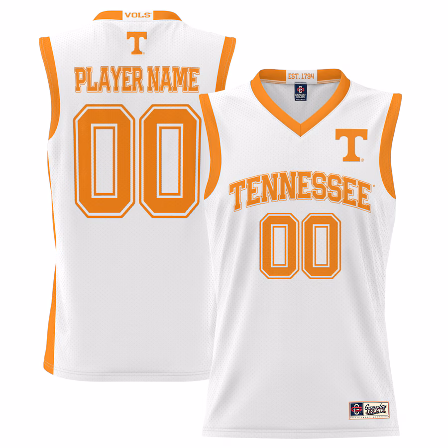 Tennessee Volunteers GameDay Greats Youth NIL Pick-A-Player Lightweight Basketball Jersey - White - ujerseystore