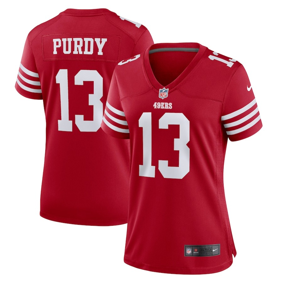 Women's San Francisco 49ers Brock Purdy Nike Scarlet Player Jersey - ujerseystore