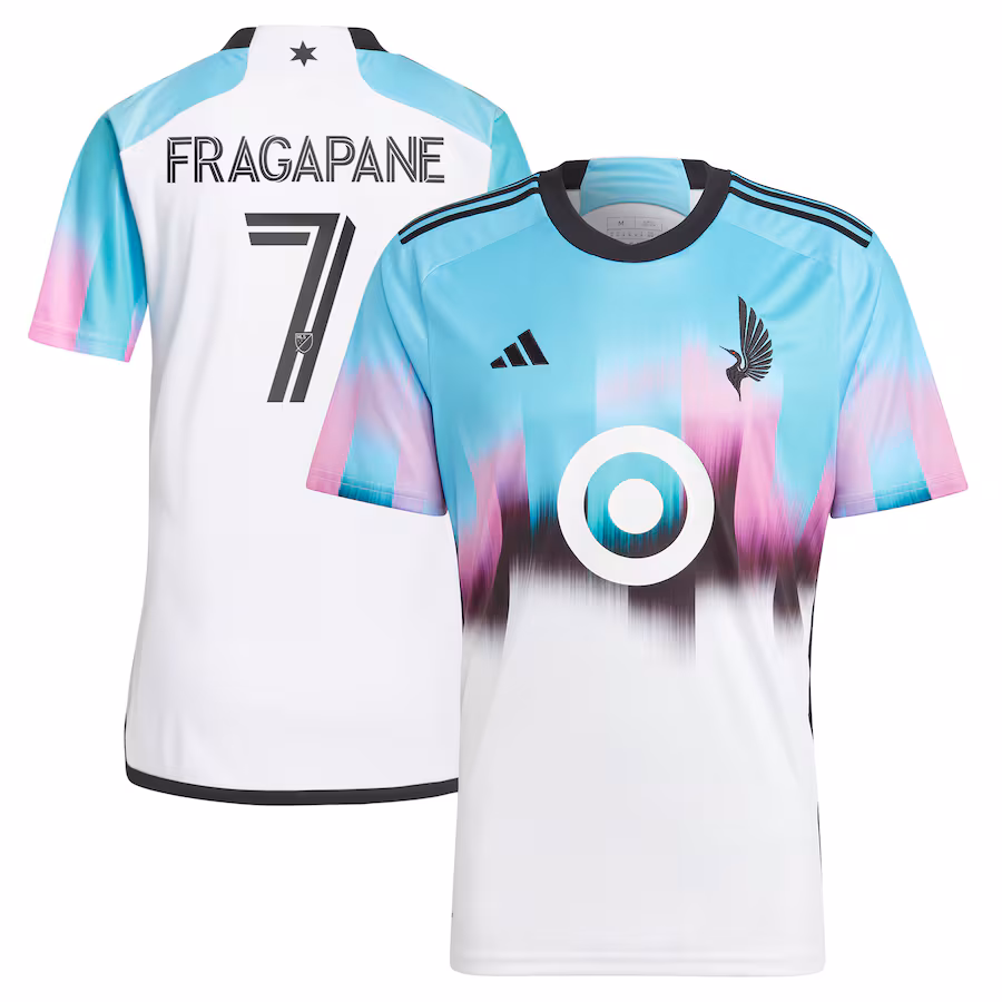 Men's Minnesota United FC Franco Fragapane adidas White 2023 The Northern Lights Kit Replica Jersey - ujerseystore