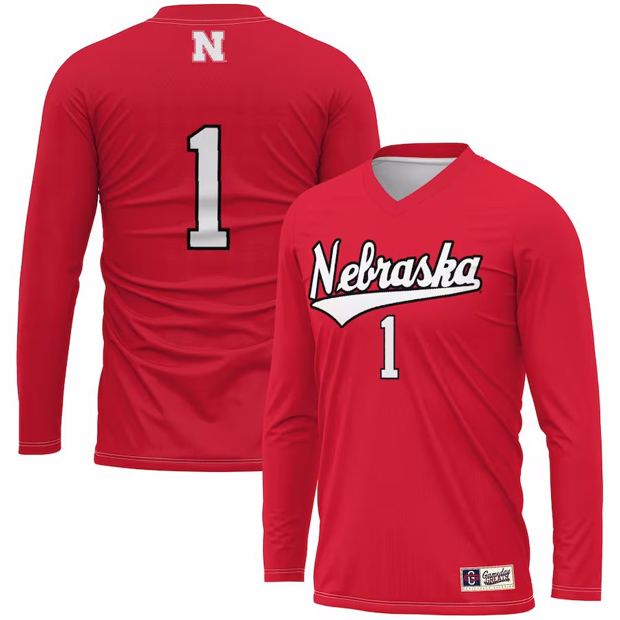 #1 Nebraska Huskers GameDay Greats Youth  Lightweight Volleyball Jersey - Scarlet - ujerseystore