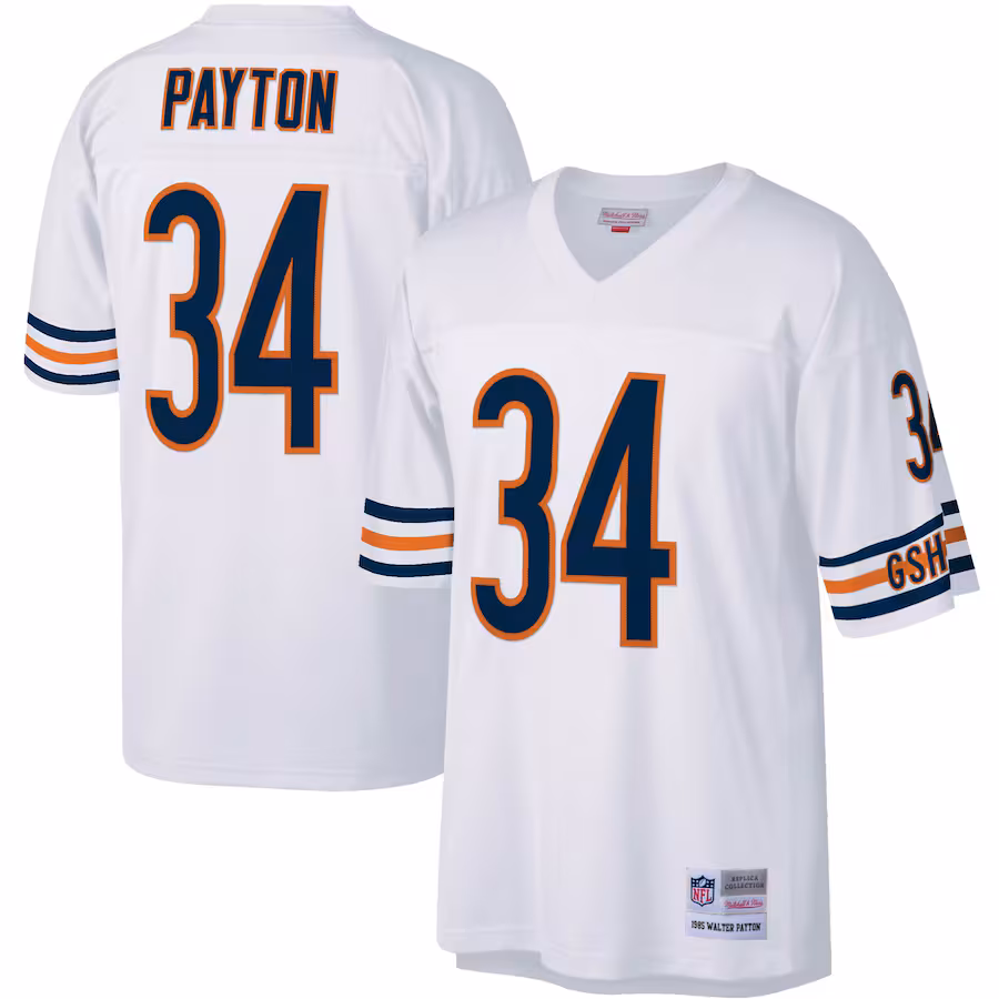 Men's Chicago Bears Walter Payton Mitchell & Ness White Legacy Replica Jersey - ujerseystore