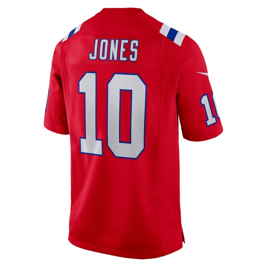 Men's New England Patriots Mac Jones Nike Red Alternate Game Jersey - ujerseystore