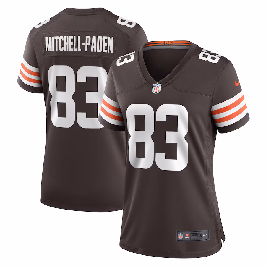 Women's Cleveland Browns Zaire Mitchell-Paden Nike  Brown Team Game Jersey - ujerseystore
