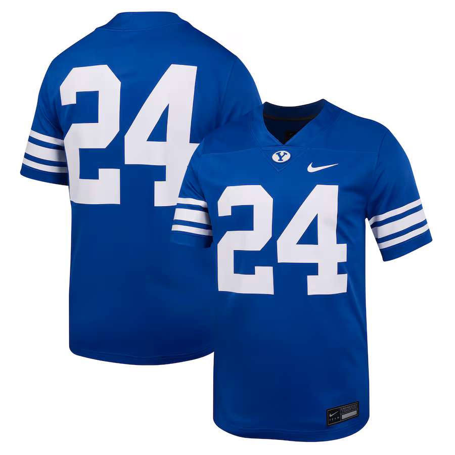 Men's Nike #24 Royal BYU Cougars Untouchable Football Jersey - ujerseystore