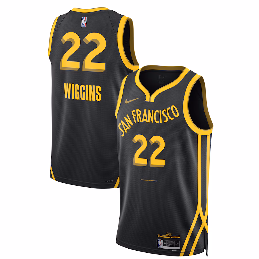 Unisex Golden State Warriors Andrew Wiggins Nike Black 2023/24 Swingman Jersey - City Edition - ujerseystore