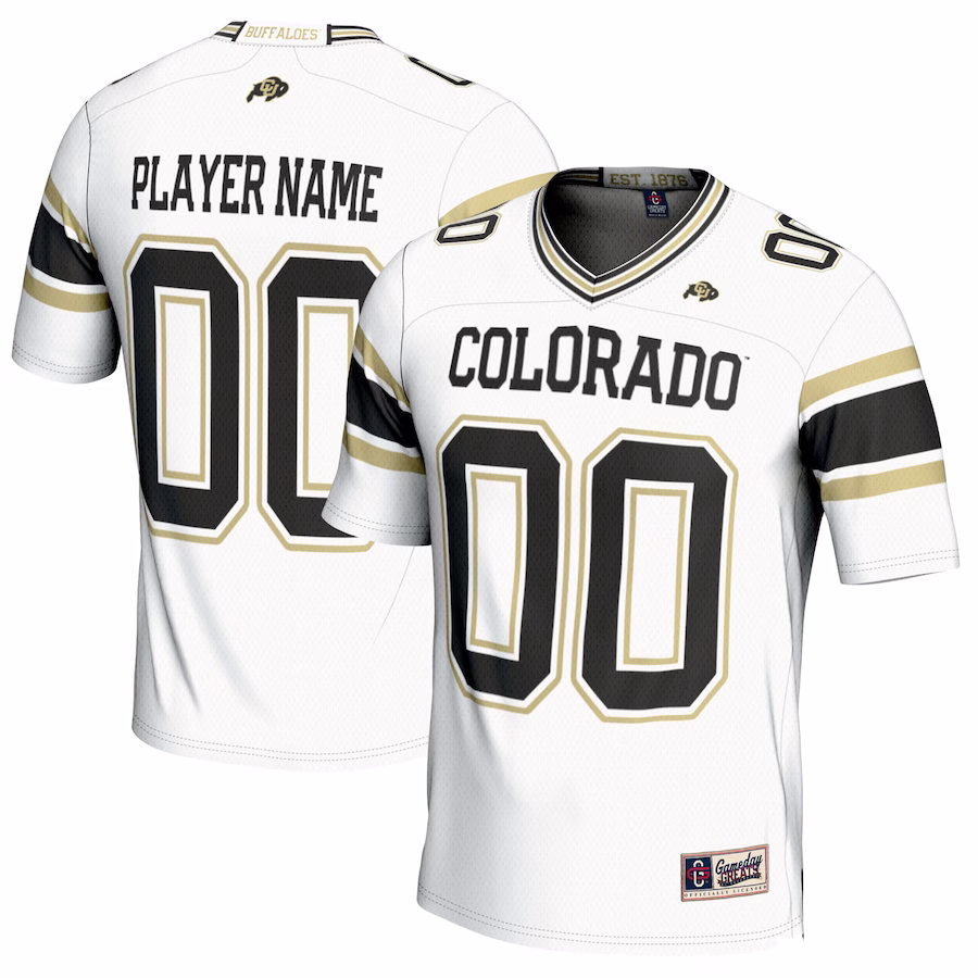 Colorado Buffaloes GameDay Greats Youth NIL Pick-A-Player Football Jersey - White - ujerseystore