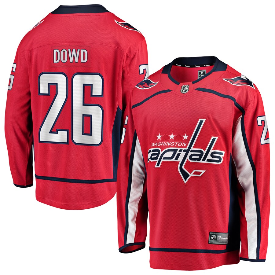 Men's Washington Capitals Nic Dowd Fanatics Branded Red Home Breakaway Player Jersey - ujerseystore
