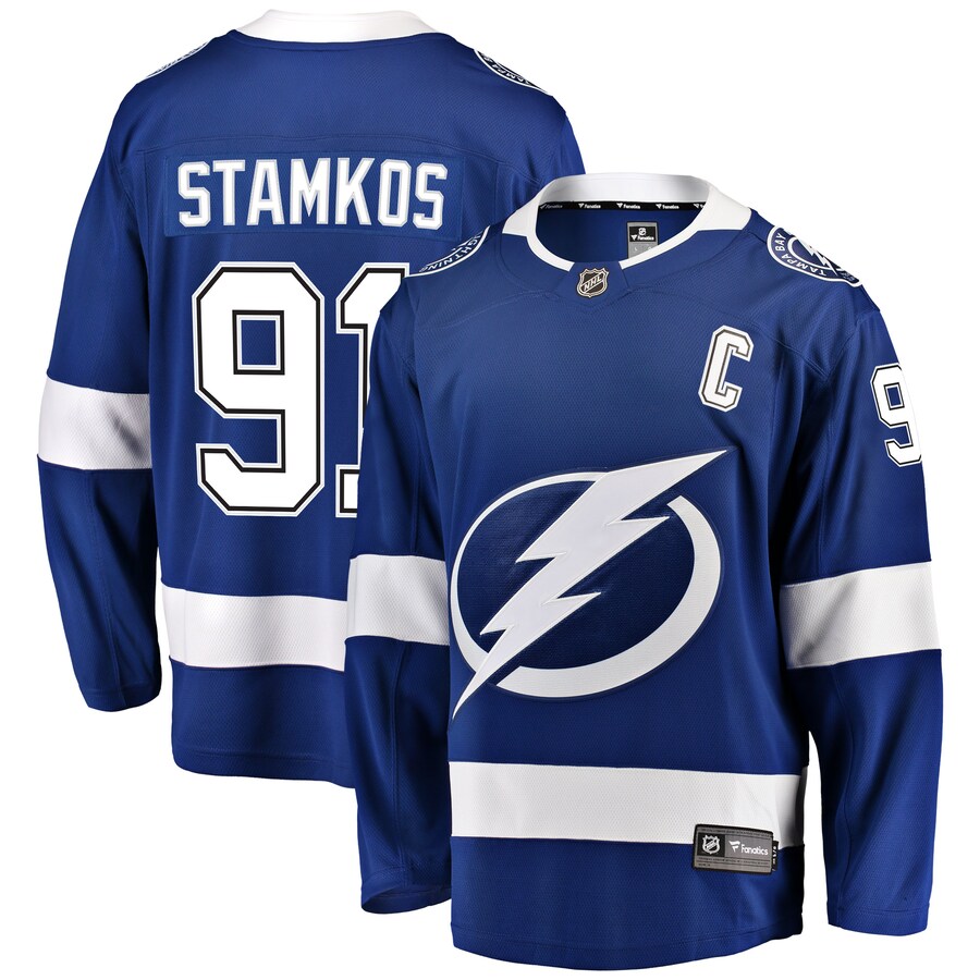 Men's Tampa Bay Lightning Steven Stamkos Fanatics Branded Blue Breakaway Player Jersey - ujerseystore