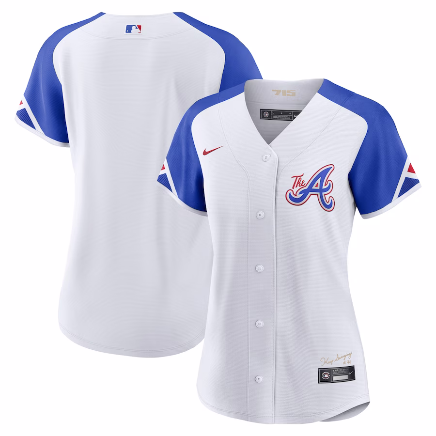 Women's Atlanta Braves  Nike White City Connect Replica Jersey - ujerseystore