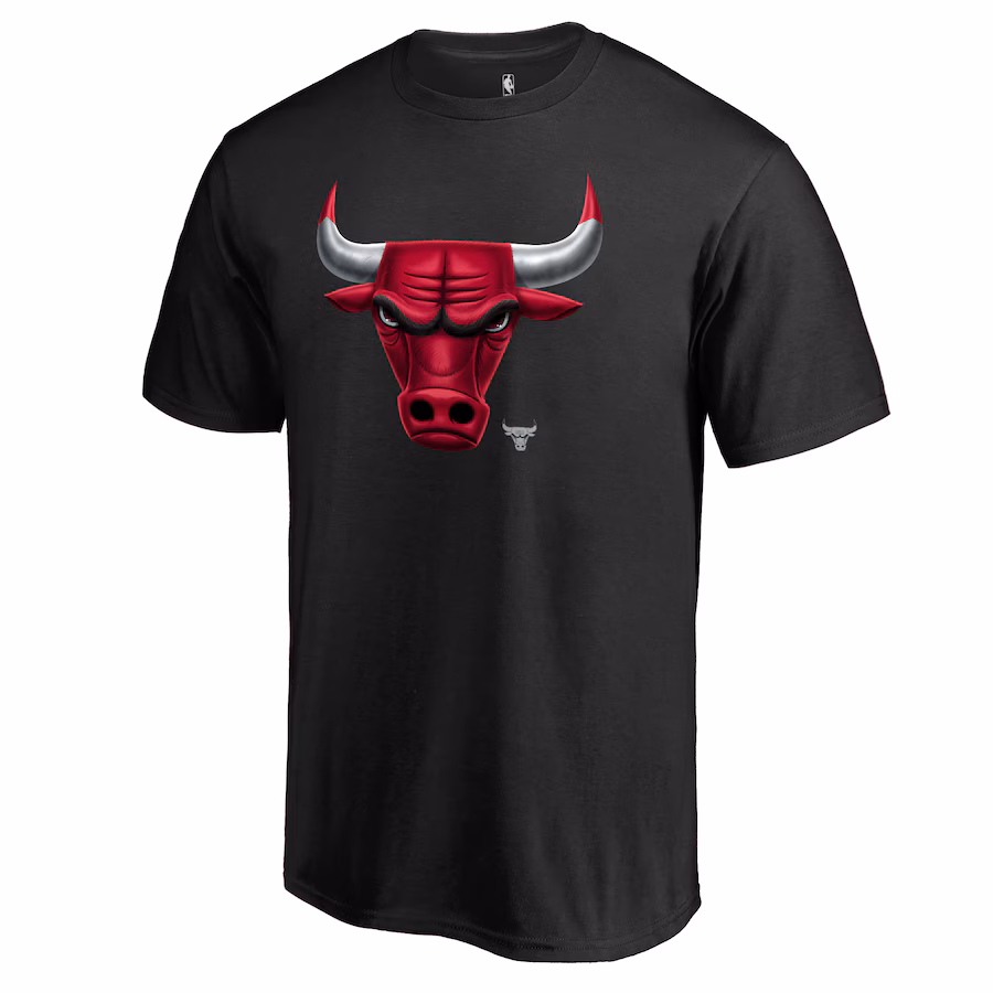 Men's Chicago Bulls Black Midnight Mascot 2 T-Shirt - ujerseystore