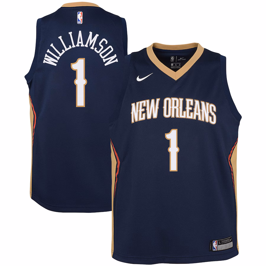 Youth New Orleans Pelicans Zion Williamson Nike Navy Swingman Jersey - Icon Edition - ujerseystore
