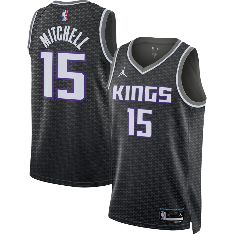 Unisex Sacramento Kings Davion Mitchell Jordan Brand Black Swingman Jersey - Statement Edition - ujerseystore