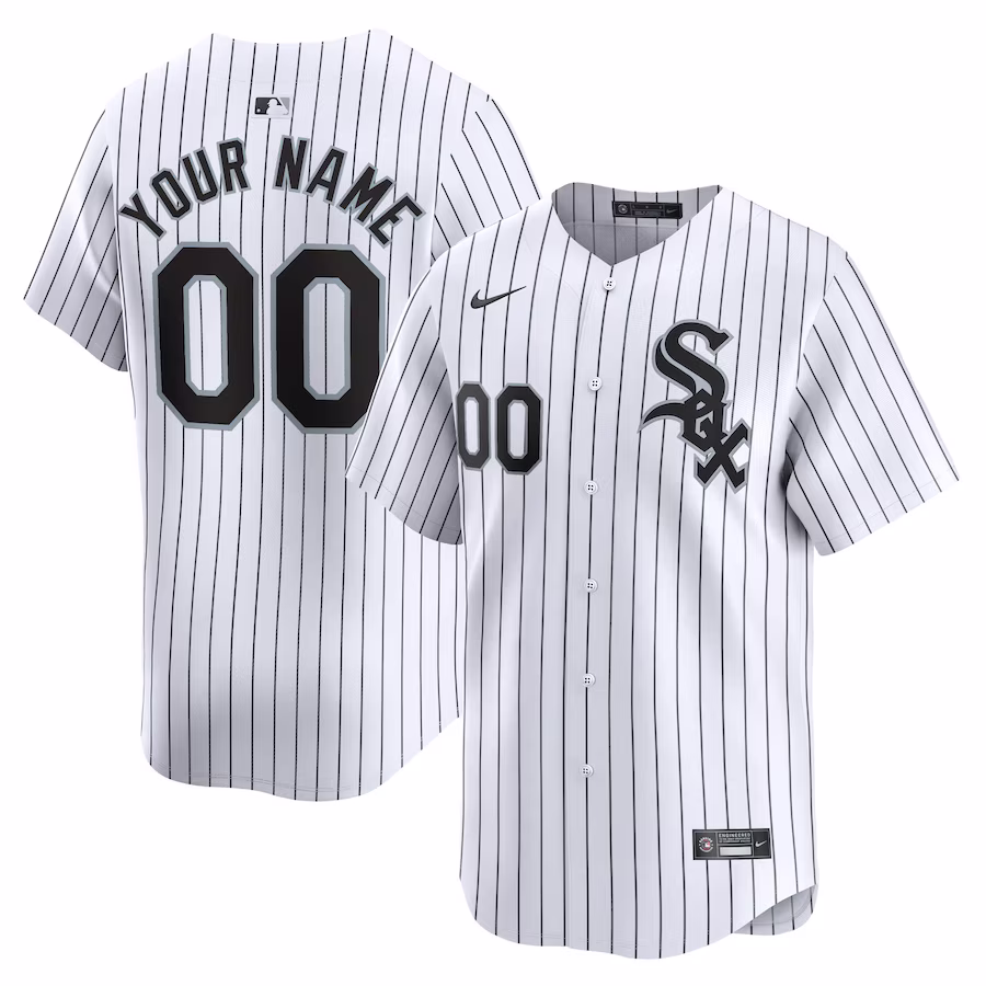 Men's Chicago White Sox Nike White Home Limited Custom Jersey - ujerseystore