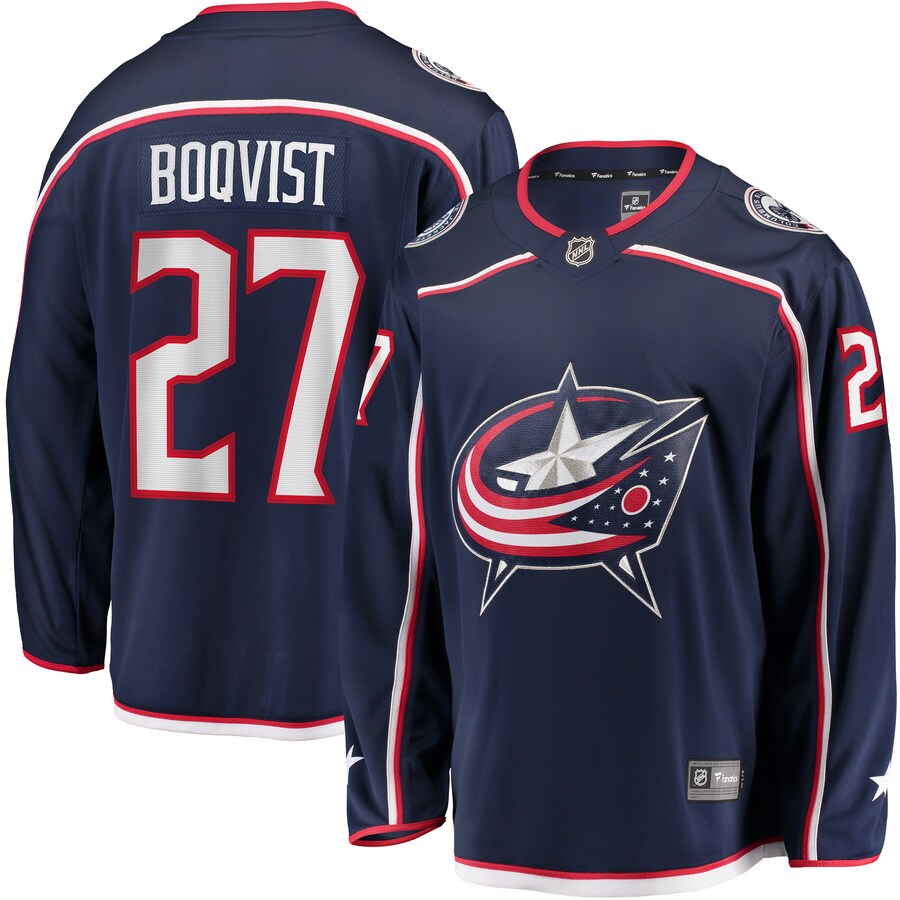 Men's Columbus Blue Jackets Adam Boqvist Fanatics Branded Navy Home Breakaway Player Jersey - ujerseystore