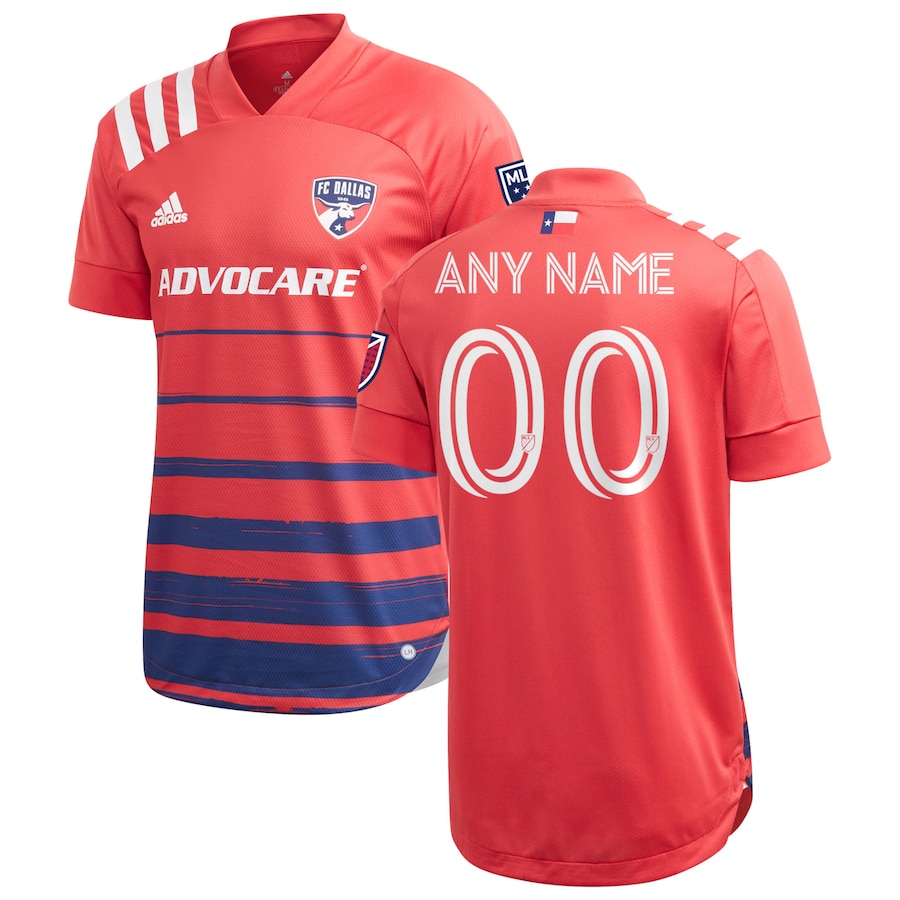 Men's FC Dallas adidas Red 2020 Legacy EQT Custom Authentic Jersey - ujerseystore