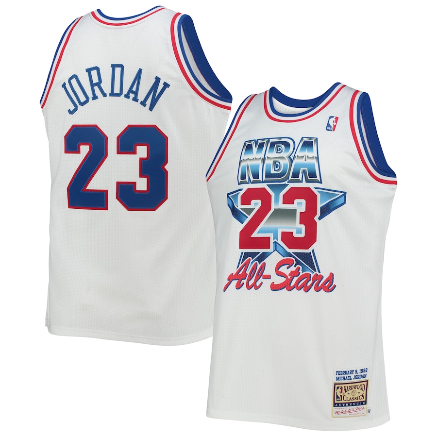 Men's Eastern Conference Michael Jordan Mitchell & Ness White Hardwood Classics 1992 NBA All-Star Game Authentic Jersey - ujerseystore