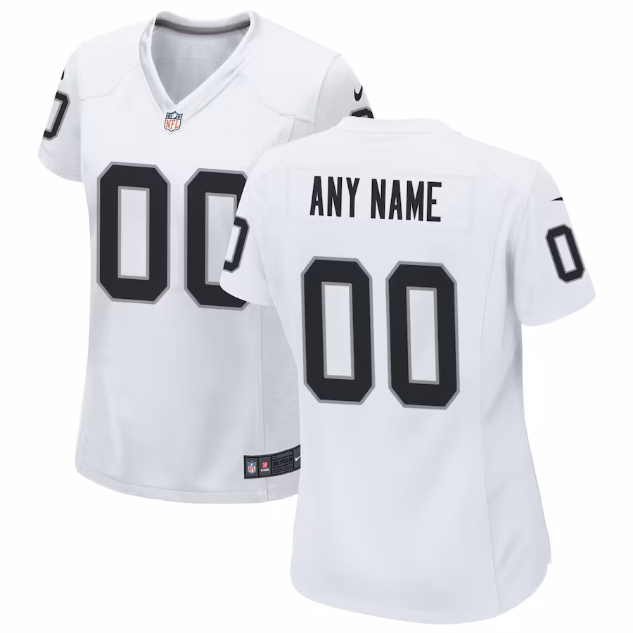 Women's Nike White Las Vegas Raiders Custom Game Jersey - ujerseystore