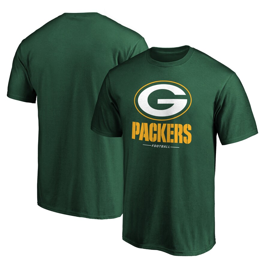 Men's Green Bay Packers  Green Team Lockup T-Shirt - ujerseystore