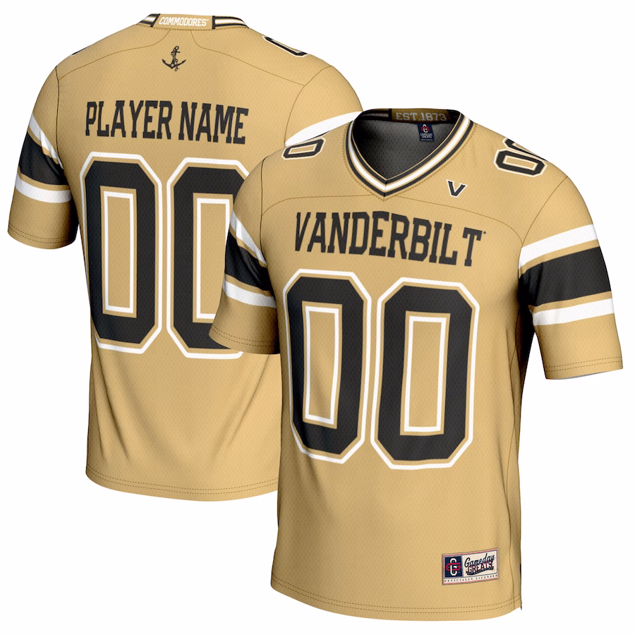 Vanderbilt Commodores GameDay Greats Youth NIL Pick-A-Player Football Jersey - Gold - ujerseystore