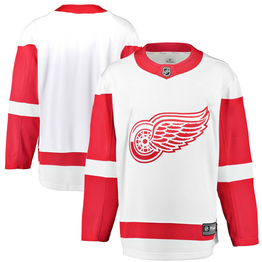 Men's Detroit Red Wings Fanatics Branded White Breakaway Away Jersey - ujerseystore