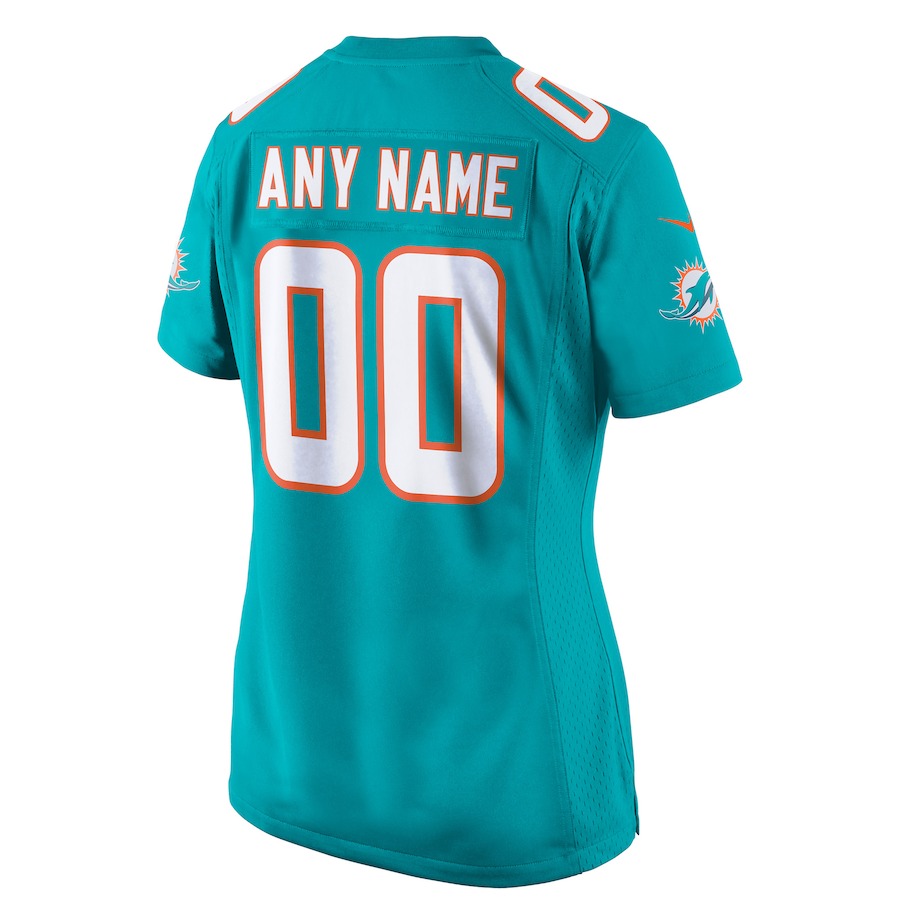 Women's Nike Aqua Miami Dolphins Custom Game Jersey - ujerseystore