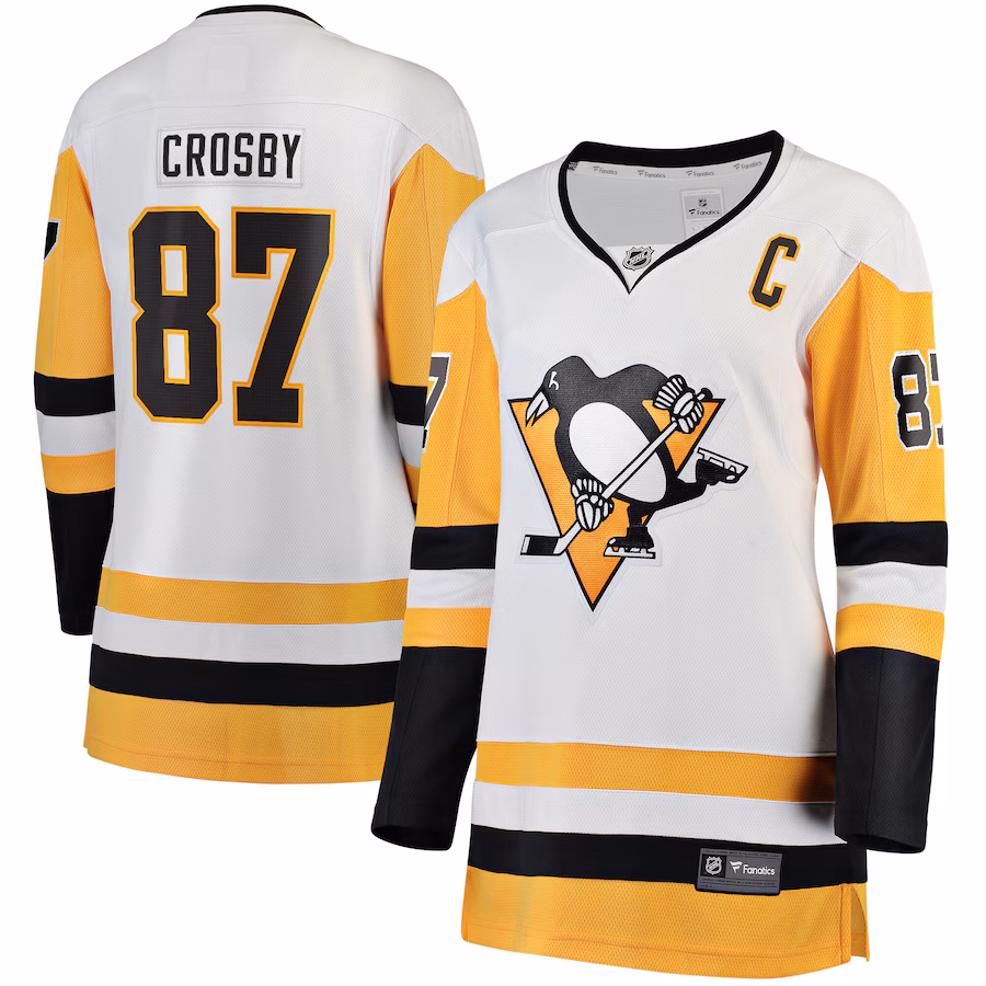 Women's Pittsburgh Penguins Sidney Crosby Fanatics White Premier Breakaway Player Jersey - ujerseystore